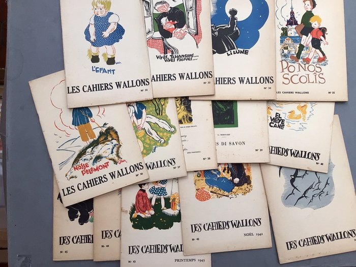 Jijé - Les Cahiers Wallons N°32 à N°45 - 14x B - First edition - (1941/1943)