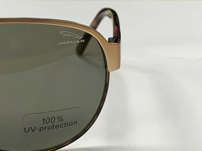 Image 3 of Accessory - Men's Jaguar Aviator Designer Sunglasses Zeiss Lenses Tortoise Shell + Hard Case - Jagu