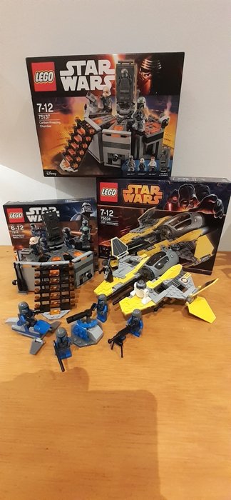Lego - Star Wars - 75038-75137-7914 - Vaisseau spatial Carbon Freezing Chamber + Jedi Interceptor + Mandalorian Battle Pack - 2000-present - Danemark