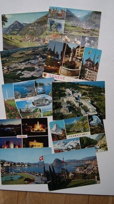 Suisse - Coffret de plus de 1000 Cartes Postales couleur grand format - Cartes postales (Collection de 1000) - 1970-2005