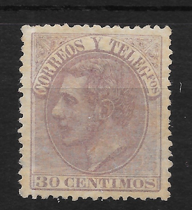 Spanje 1882 - Alfonso XII. 30 cts lilac. Well centred. CMF assessment. - EDIFIL 211
