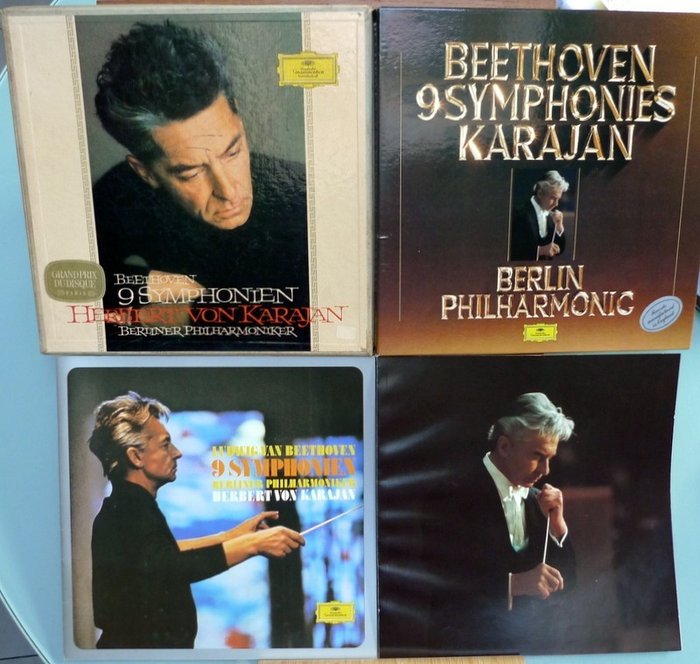 Beethoven, Herbert Von Karajan, Berliner Philharmoniker - Neun Symphonien, 9 Symphonies - Multiple titles - LP Box set - 1962/1977