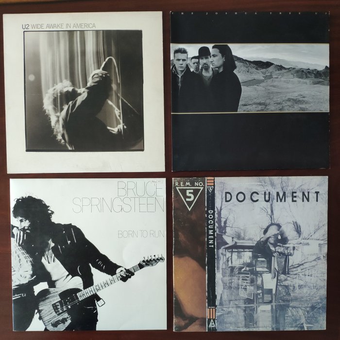 Bruce Springsteen, R.E.M., U2 - 4 Original Albums in Pop Rock!! - Multiple titles - LP's - Various pressings (see description) - 1975/1987