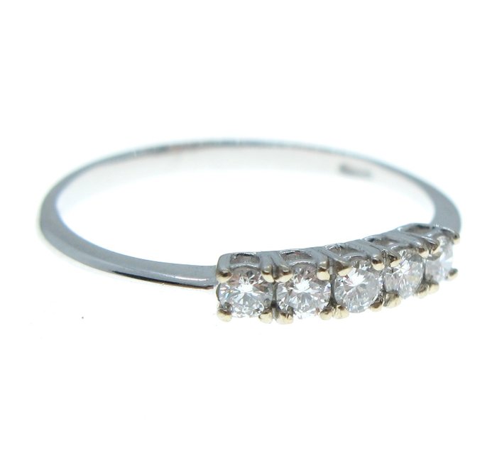 Image 2 of No Reserve Price - 18 kt. White gold - Ring - 0.15 ct - Diamonds