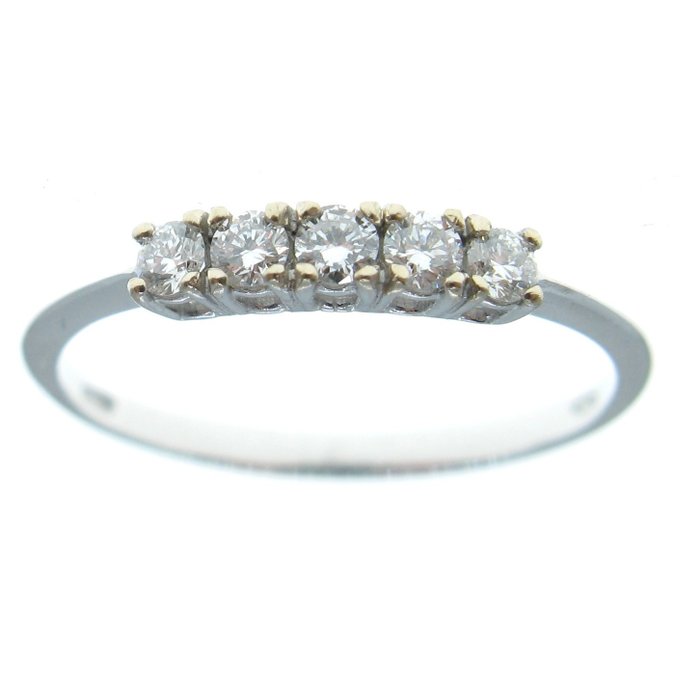 Image 3 of No Reserve Price - 18 kt. White gold - Ring - 0.15 ct - Diamonds