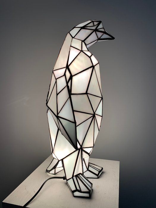 Stile Tiffany - Bordslampa - Målat glas