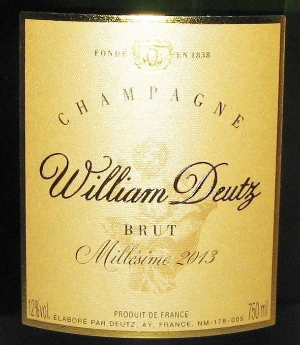 2013 Deutz, Cuvée William Deutz - Champán - 1 Botella (0,75 L)
