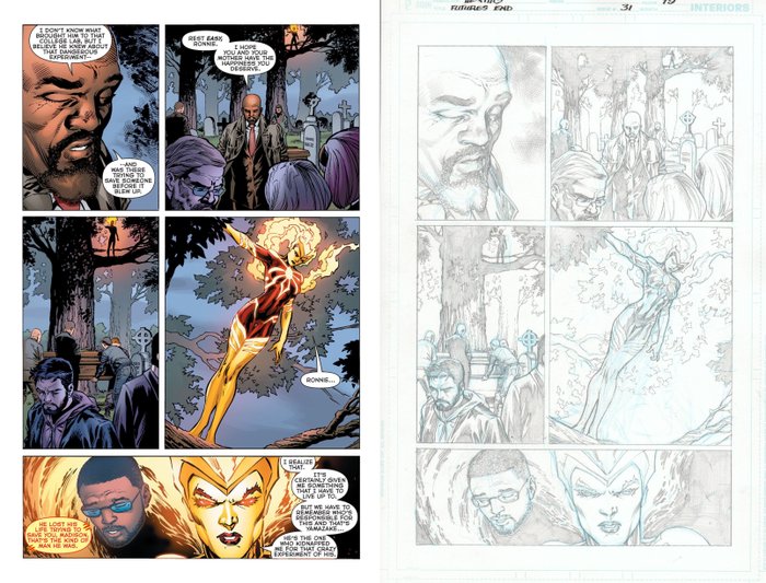 Preview of the first image of Future´s End 31 - Original page 19 with Firestorm - Unique copy - (2021).