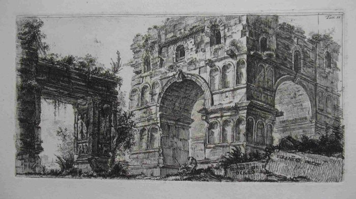 Image 3 of Italy, Lazio, Roma; Giovan Battista Piranesi - Tempio di Giano - 1821-1850