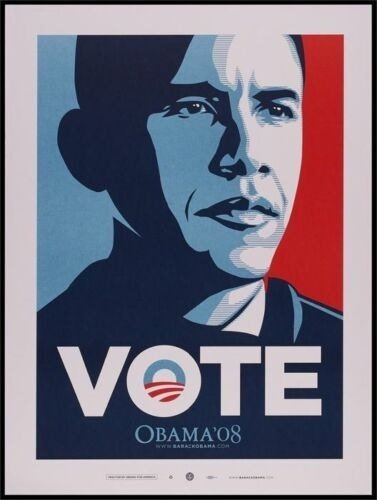 Shepard Fairey (OBEY) Shepard Fairey - Obama, Vote '08 - 2000-tallet