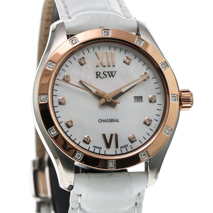 Preview of the first image of RSW - Chasseral Diamond Swiss Made - RSW6240-SRL-D-7 - White strap - Women - 2011-present.