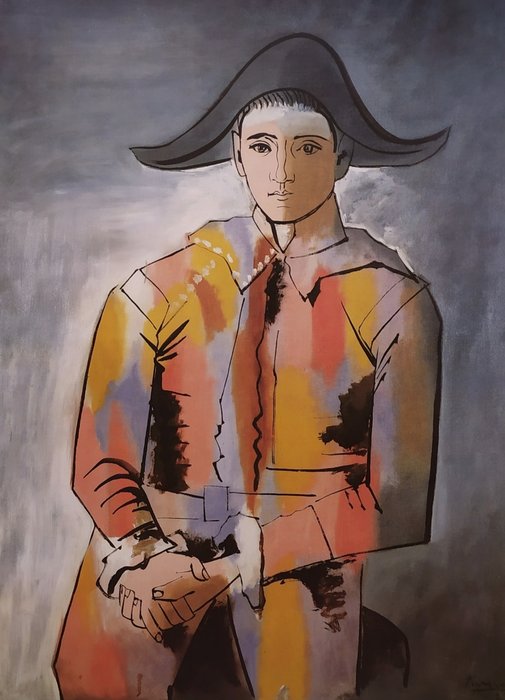 Pablo Picasso (after) - "Arlequin, Les Mains Croisees, 1923" - (70x90cm) - 1994