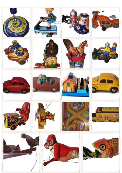 Preview of the first image of Tin Toys - Several, in total 19 Juguetes de hojalata - 1990-1999 - Spain.