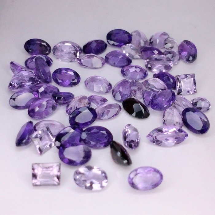 53 pcs 紫色 紫水晶 - 21.31 ct