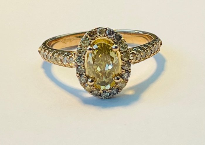 Preview of the first image of 18 kt. Pink gold - Ring - 0.72 ct Diamond - Diamonds.