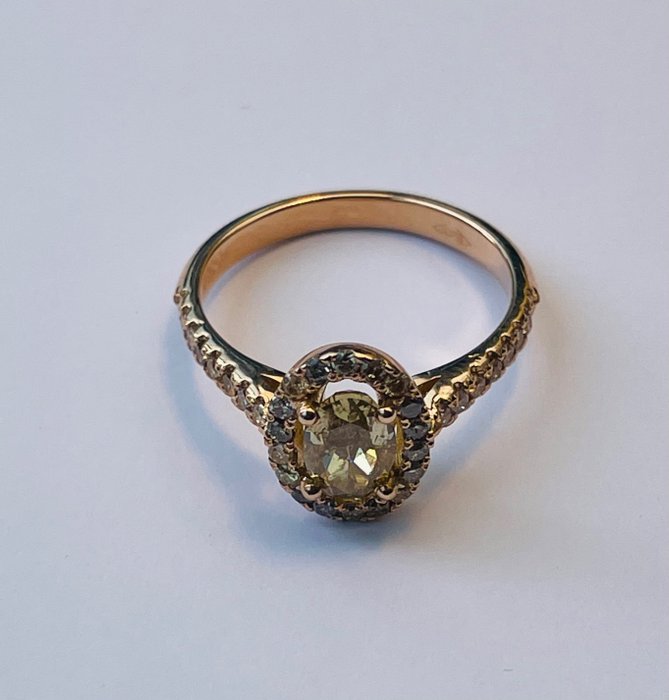 Image 2 of 18 kt. Pink gold - Ring - 0.72 ct Diamond - Diamonds