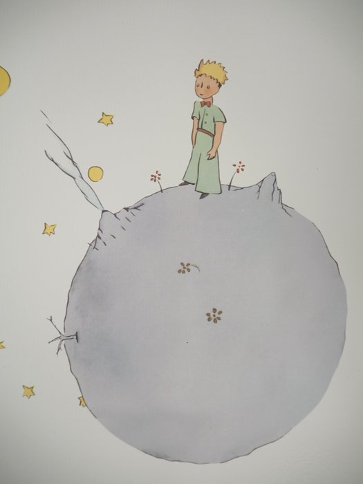 Preview of the first image of Antoine de Saint-Exupéry (d'après) - Le petit prince sur l'astéroïde.