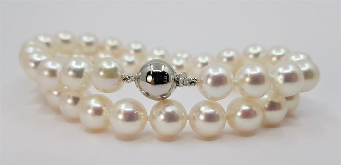 Image 3 of 9x9.5mm - 925 Akoya pearls, Silver - Necklace