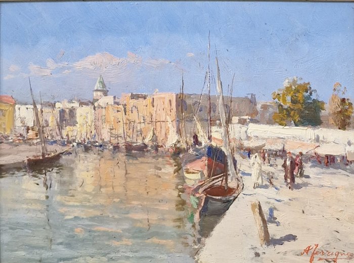 Antonio Ferrigno (1863-1940) - Paesaggio orientale