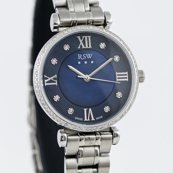 Preview of the first image of RSW - Swiss Diamond Watch - NO RESERVE PRICE - RSWL141-SS-D-9 - Women - 2011-present.