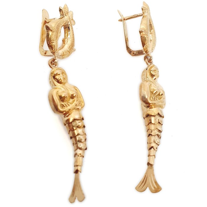 Image 2 of 18 kt. Yellow gold - Earrings