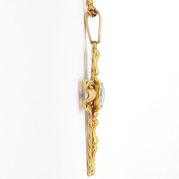 Image 3 of 18 kt. Yellow gold - Necklace, Pendant - 1.50 ct Spinel