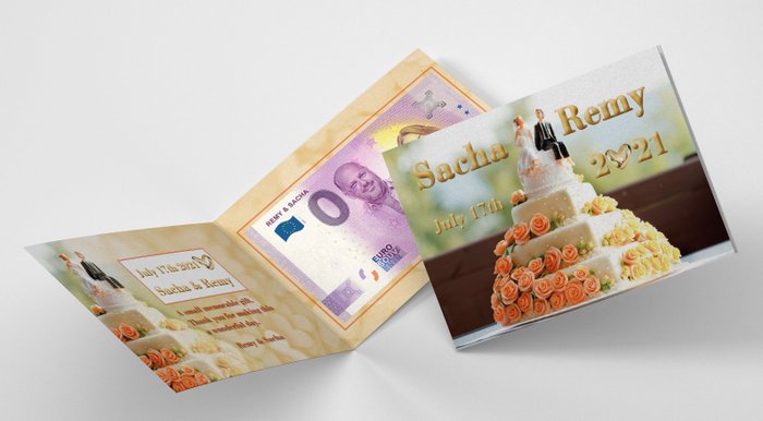 世界. 0 Euro biljetten 2021 "Remy and Sacha" (Special Edition)  (沒有保留價)