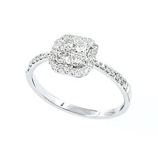 14 karaat Witgoud – Ring – 0.50 ct Diamant