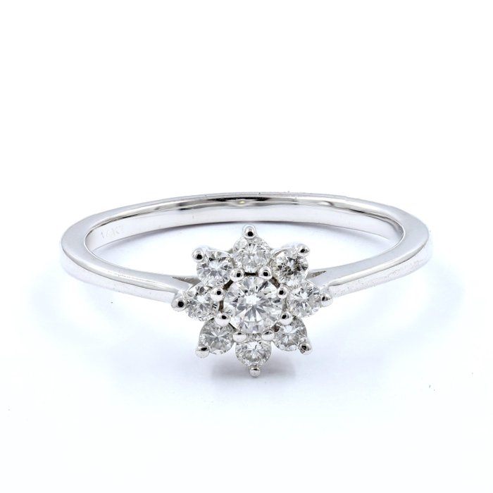 14 karat Hvidguld - Ring - 0.32 ct Diamant