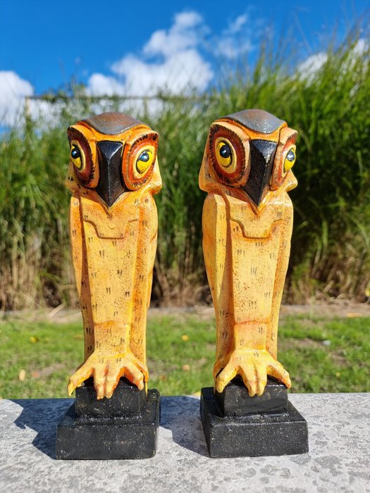 Figurin - Owls - Järn (gjutjärn/smidesjärn)