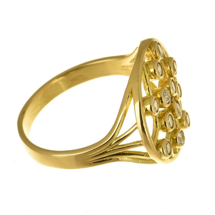 Image 3 of 18 kt. Gold - Ring - 0.37 ct Diamonds