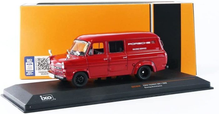Preview of the first image of IXO Models - 1:43 - Ford Transit MK I Racing Assistance 1966 - Porsche.