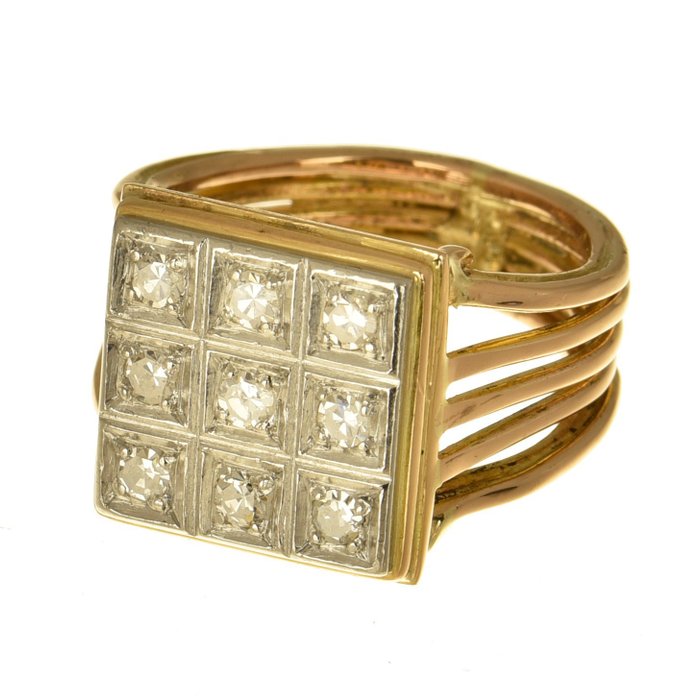 Image 2 of 18 kt. Gold - Ring Diamonds