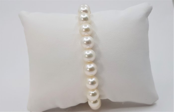 Image 3 of 8x9mm Akoya pearls - Bracelet