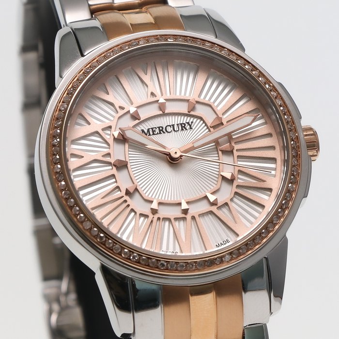 Preview of the first image of MERCURY - Swiss Diamond Watch - ME330-SR-D-1 "NO RESERVE PRICE" - Women - 2011-present.