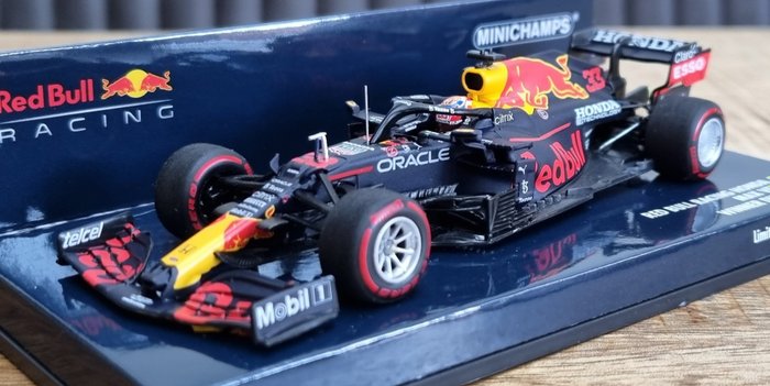 Preview of the first image of MiniChamps - 1:43 - Red Bull Racing Honda RB16B #33 Max Verstappen - Winner Dutch GP Zandvoort - F1.