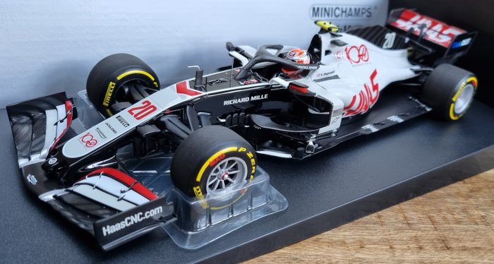 Preview of the first image of MiniChamps - 1:18 - Haas F1 Team VF-20 #20 Kevin Magnussen - Abu Dhabi GP 2020 - Haas 100 Grand Pri.