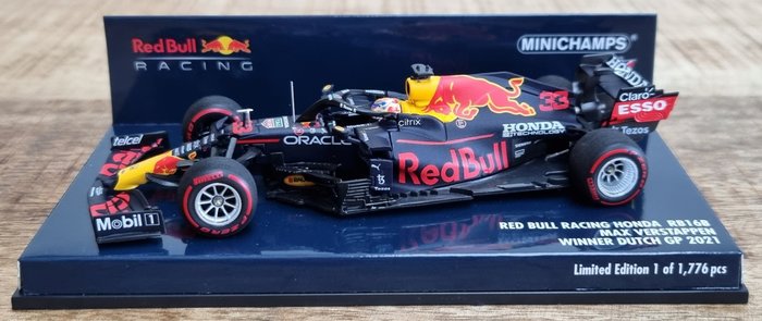 Image 2 of MiniChamps - 1:43 - Red Bull Racing Honda RB16B #33 Max Verstappen - Winner Dutch GP Zandvoort - F1