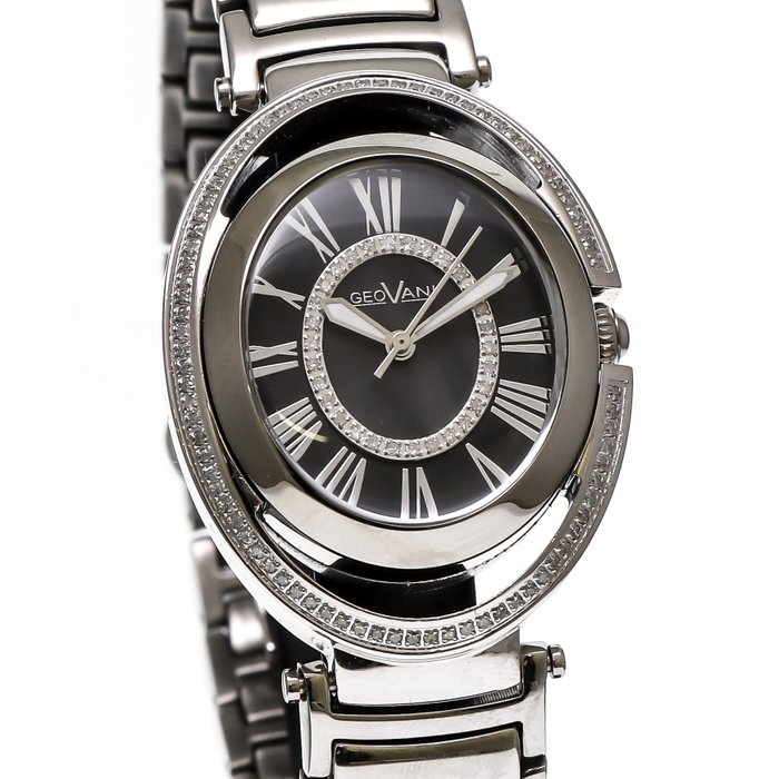 Preview of the first image of GEOVANI - Swiss Diamond Watch - GOL524-SS-D-8 "NO RESERVE PRICE" - Women - 2011-present.