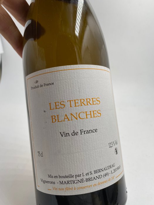 2019 Stephane Bernaudeau, Les Terres Blanche - Loire - 1 Bottle (0.75L)