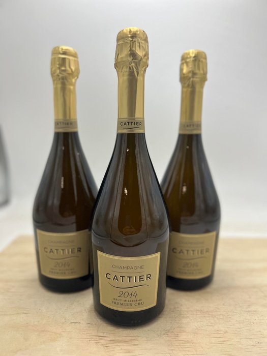 2014 Cattier, Millésime - Champagne Brut - 3 Flasker (0,75 L)