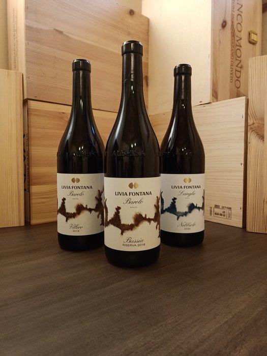 2016 Riserva Bussia, 2018 Villero & 2020 Nebbiolo, Livia Fontana - Piedmont - 3 Bottles (0.75L)