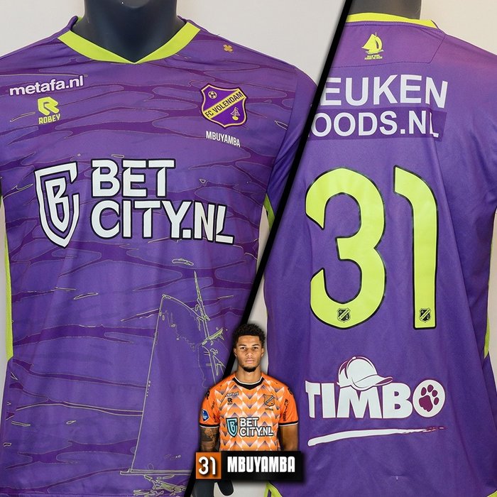 FC Volendam 2022/23 - Match worn away shirt (#31) Xavier Mbuyamba - Hand signed
