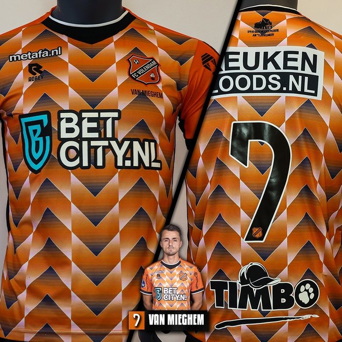 FC Volendam 2022/23 - Match worn home shirt (#7) Daryl van Mieghem - Hand signed