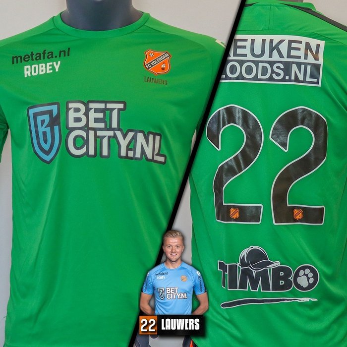 FC Volendam 2022/23 (Goalkeeper) - Match issued shirt (#22) B. Lauwers - Hand signed