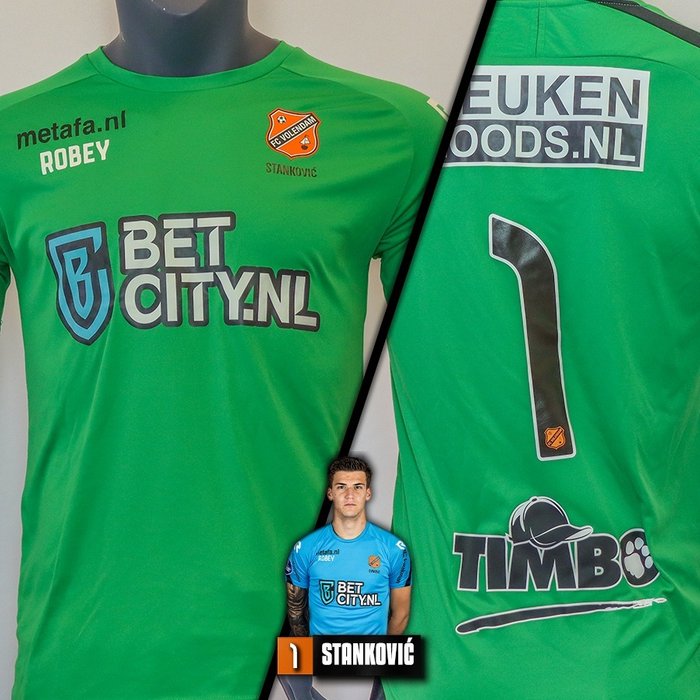 FC Volendam 2022/23 (Goalkeeper) - Match worn shirt (#1 F. Stankovic - Hand signed