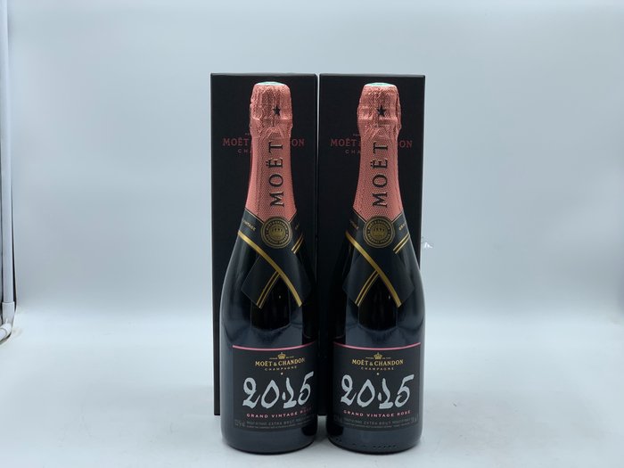 2015 Moët & Chandon, Grand Vintage - Champán Rosé - 2 Botellas (0,75 L)