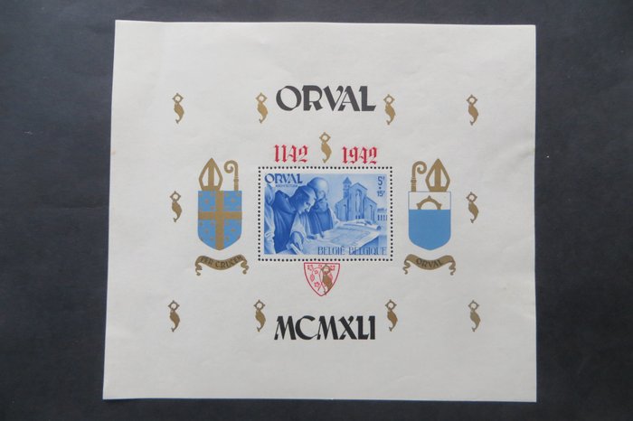 België 1941/1942 – 34 blokken Orval en Muziekkapel – Diverse varianten