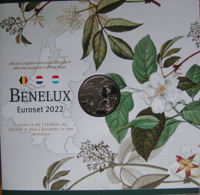 Benelux. BeNeLux set 2022 (incl. penning)  (Sans Prix de Réserve)