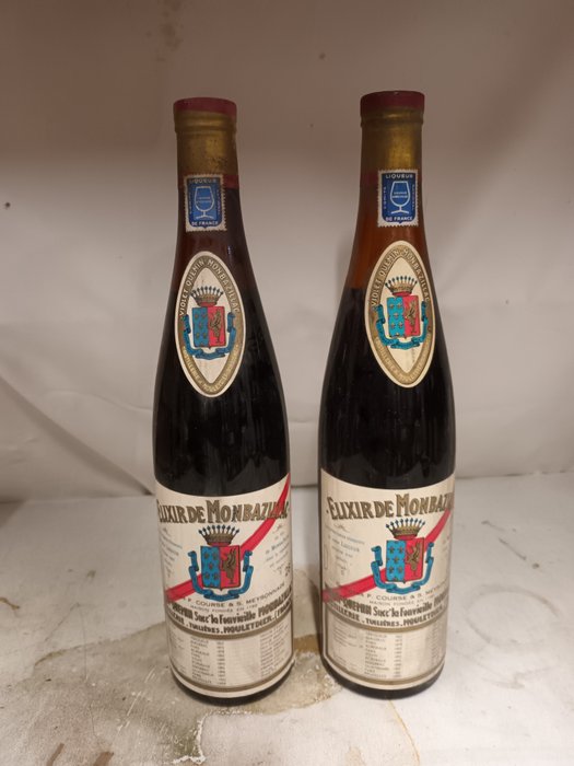 Elixir de Monbazillac P. Course & S. Meysonnade - b. 1960s - not stated, circa 70cl - 2 bottles